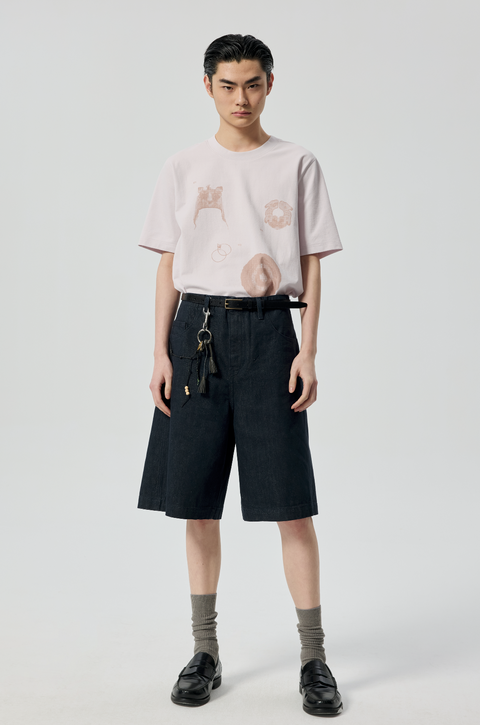 SIMPLE PROJECT RAW SELVEDGE SHORTS