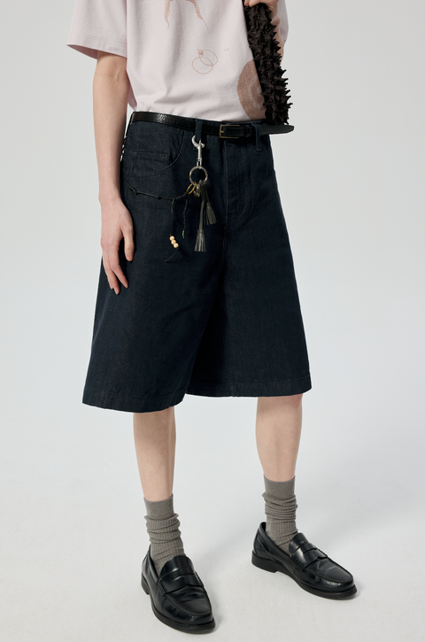 SIMPLE PROJECT RAW SELVEDGE SHORTS