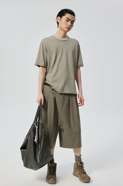 SIMPLE PROJECT PANELED COLLAR T-SHIRT