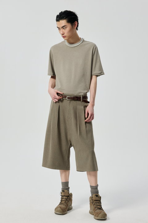 SIMPLE PROJECT PANELED COLLAR T-SHIRT