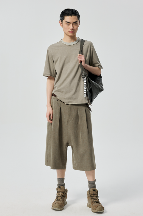 SIMPLE PROJECT PANELED COLLAR T-SHIRT