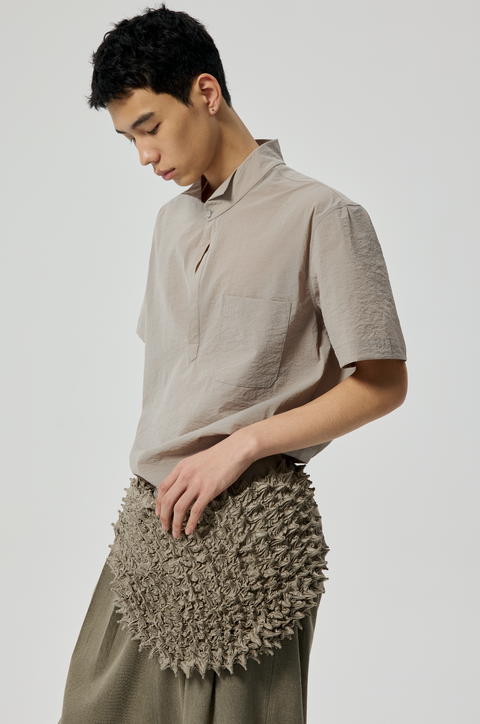 SIMPLE PROJECT HALF-PLACKET SHIRT