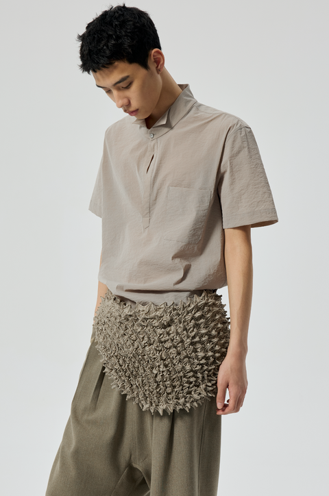 SIMPLE PROJECT HALF-PLACKET SHIRT