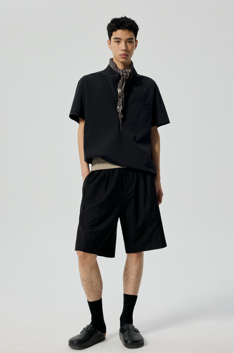 SIMPLE PROJECT HALF-PLACKET SHIRT