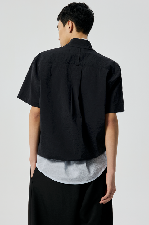 SIMPLE PROJECT HALF-PLACKET SHIRT