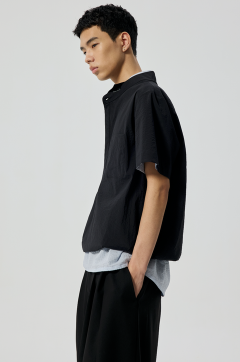 SIMPLE PROJECT HALF-PLACKET SHIRT