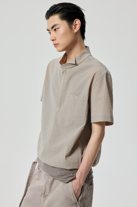 SIMPLE PROJECT HALF-PLACKET SHIRT