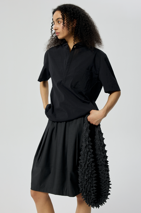 SIMPLE PROJECT HALF-PLACKET SHIRT