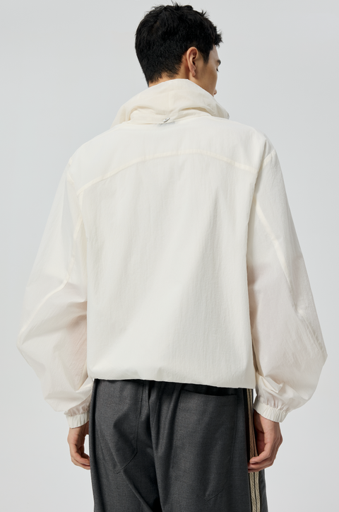 SIMPLE PROJECT OFFSET ZIP JACKET