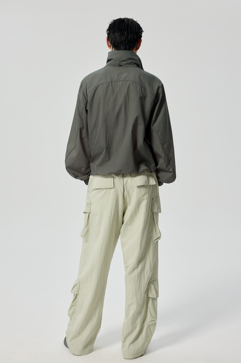 SIMPLE PROJECT OFFSET ZIP JACKET