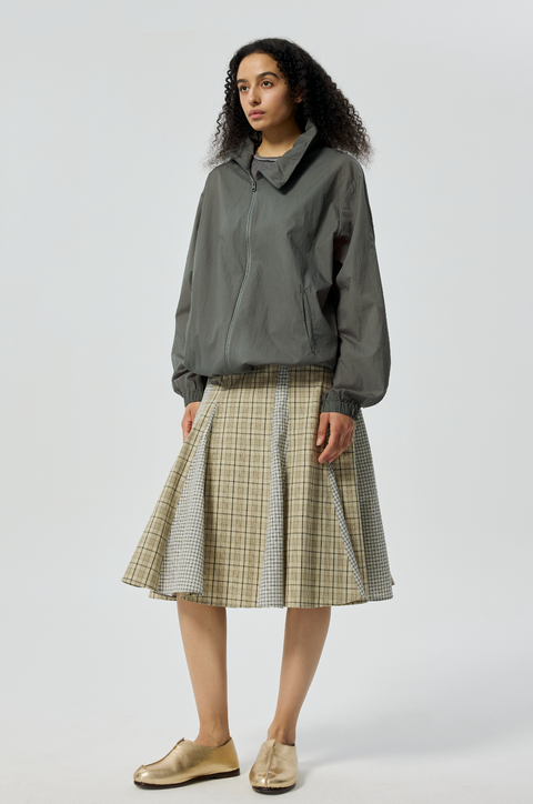 SIMPLE PROJECT OFFSET ZIP JACKET