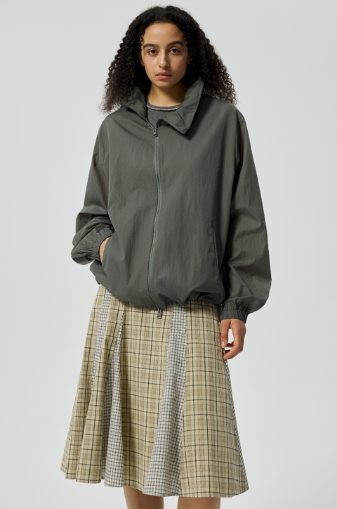 SIMPLE PROJECT OFFSET ZIP JACKET