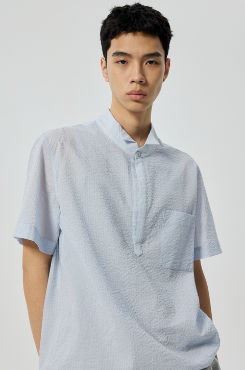 SIMPLE PROJECT HALF-PLACKET SHIRT