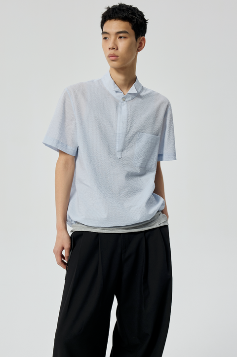 SIMPLE PROJECT HALF-PLACKET SHIRT