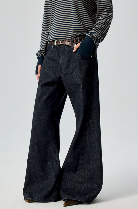 SIMPLE PROJECT RAW SELVEDGE BOOTCUT JEANS