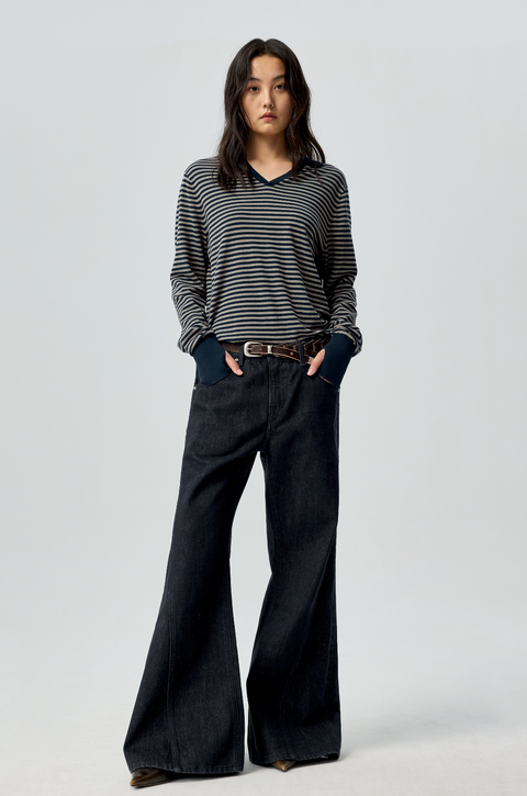 SIMPLE PROJECT RAW SELVEDGE BOOTCUT JEANS