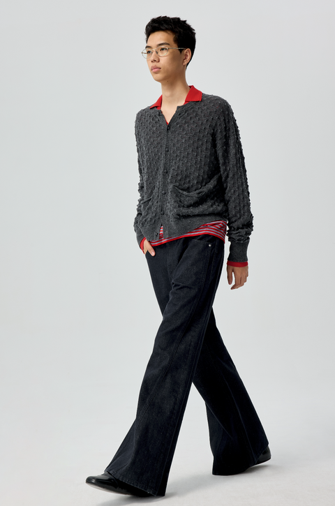 SIMPLE PROJECT RAW SELVEDGE BOOTCUT JEANS