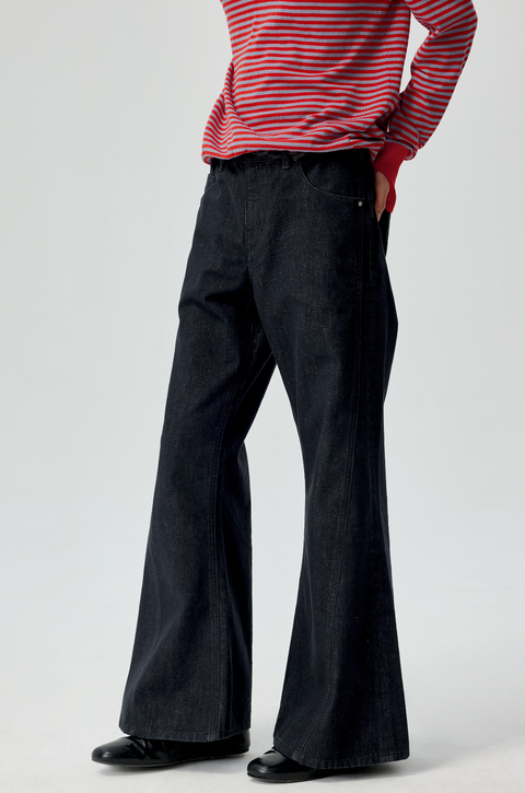 SIMPLE PROJECT RAW SELVEDGE BOOTCUT JEANS