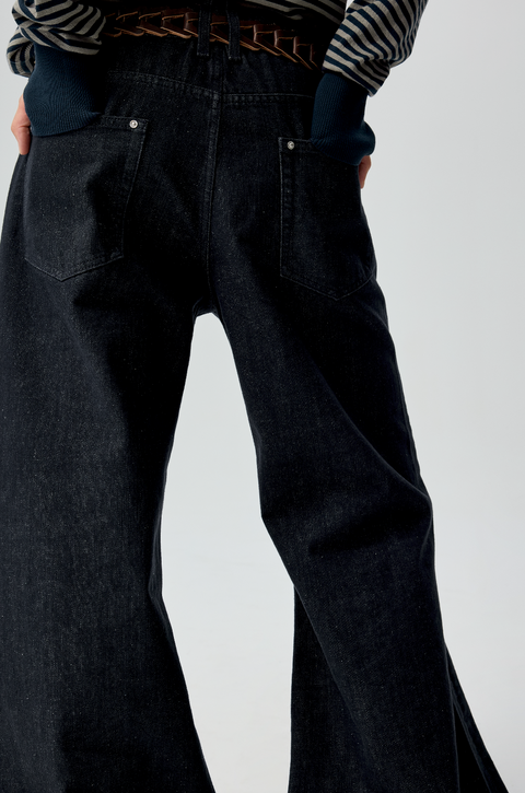 SIMPLE PROJECT RAW SELVEDGE BOOTCUT JEANS