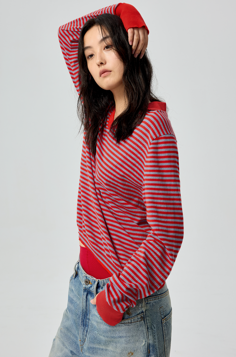 SIMPLE PROJECT STRIPED POLO