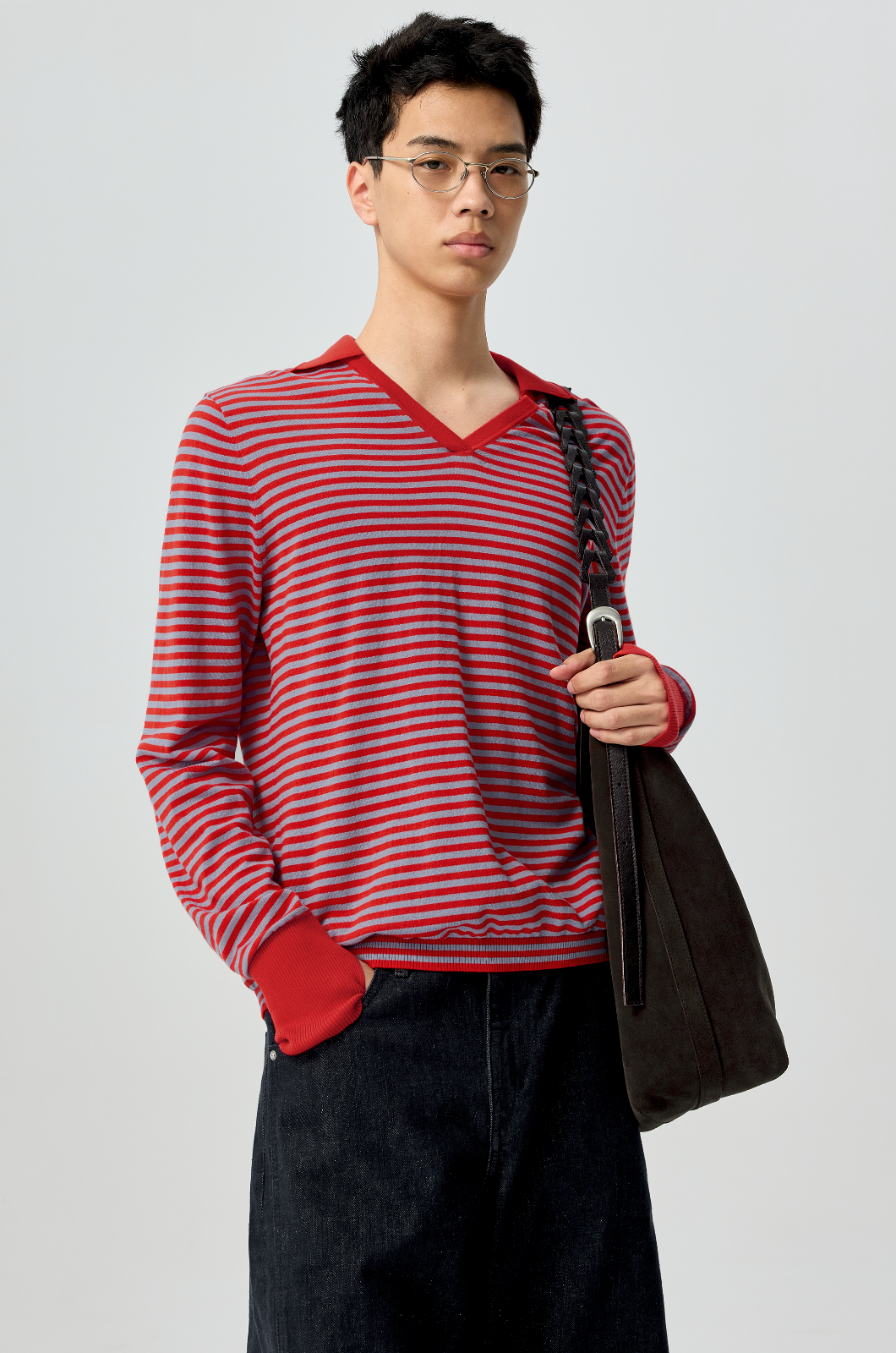 トップス Simple Project Striped Polo トップス Simple Project Striped Polo SIMPLE PROJECT STRIPED POLO