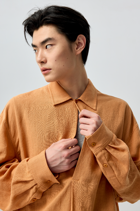 SIMPLE PROJECT RAMIE CHEVRON SHIRT