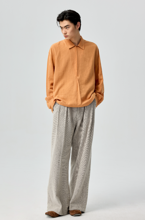 SIMPLE PROJECT RAMIE CHEVRON SHIRT