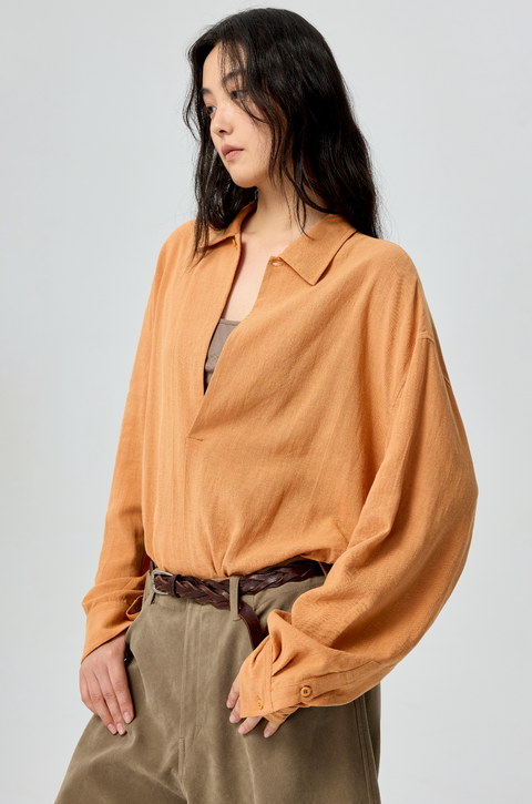 SIMPLE PROJECT RAMIE CHEVRON SHIRT