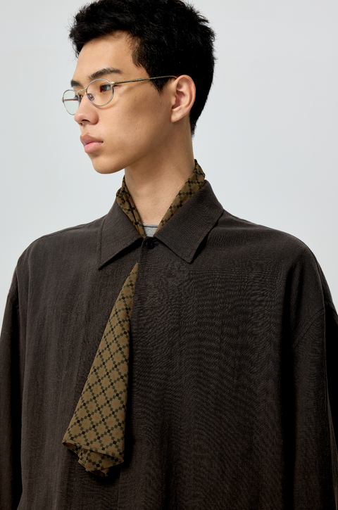 SIMPLE PROJECT RAMIE CHEVRON SHIRT