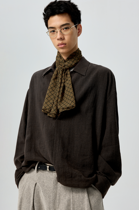 SIMPLE PROJECT RAMIE CHEVRON SHIRT