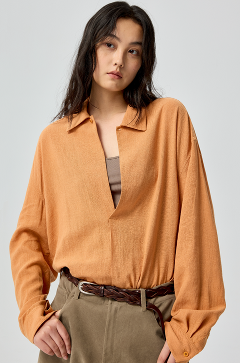 SIMPLE PROJECT RAMIE CHEVRON SHIRT