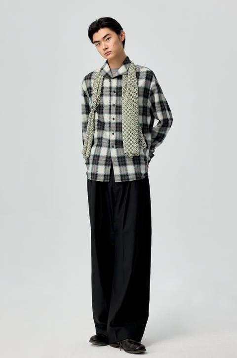 SIMPLE PROJECT OMBRÉ CHECK SHIRT