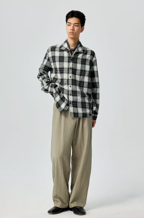 SIMPLE PROJECT OMBRÉ CHECK SHIRT