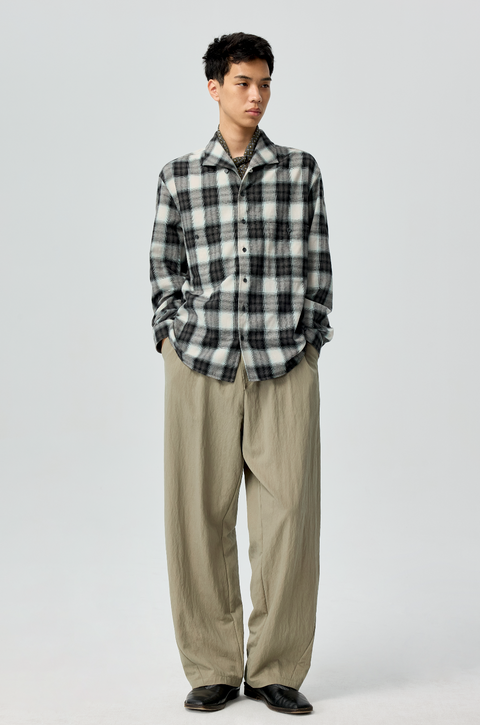 SIMPLE PROJECT OMBRÉ CHECK SHIRT