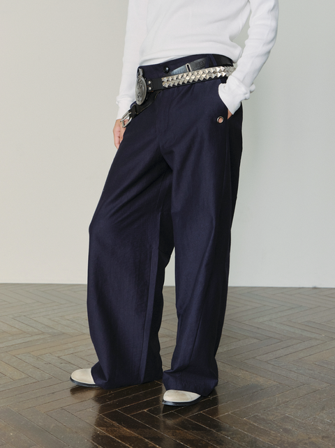 SAIRENSSEI METAL-ACCENTED PANTS