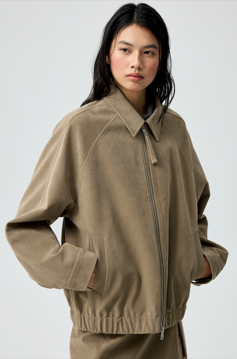 SIMPLE PROJECT SUEDE JACKET