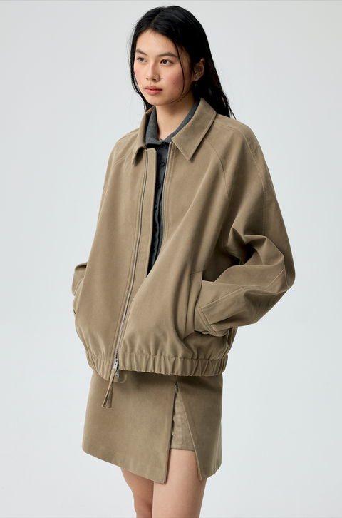 SIMPLE PROJECT SUEDE JACKET
