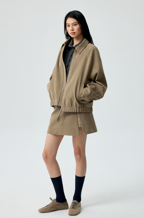 SIMPLE PROJECT SUEDE JACKET