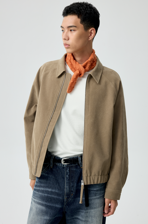 SIMPLE PROJECT SUEDE JACKET