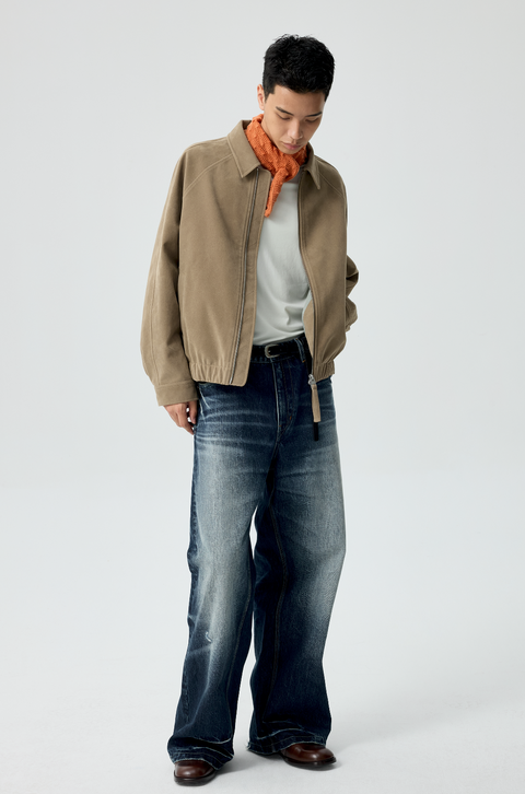 SIMPLE PROJECT SUEDE JACKET