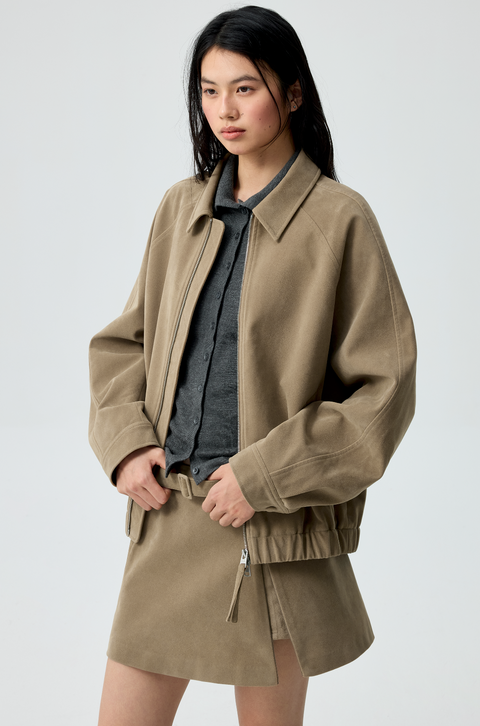 SIMPLE PROJECT SUEDE JACKET