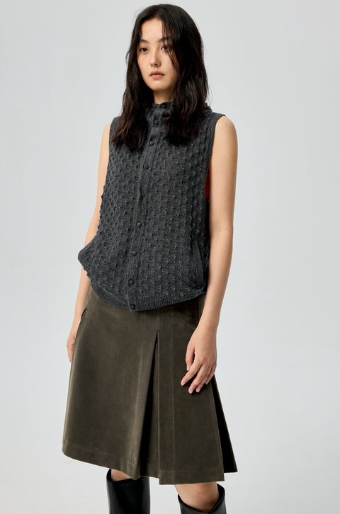 SIMPLE PROJECT "PINEAPPLE" HOODED VEST