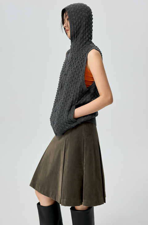 SIMPLE PROJECT "PINEAPPLE" HOODED VEST