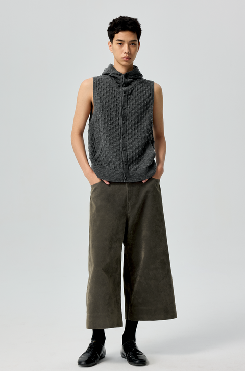 SIMPLE PROJECT "PINEAPPLE" HOODED VEST