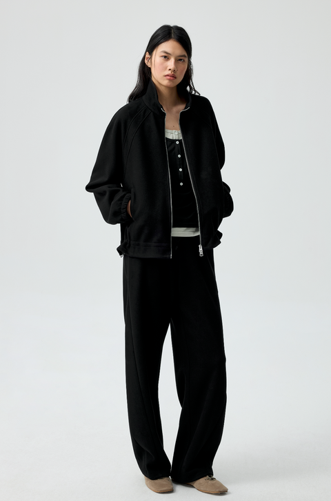 SIMPLE PROJECT RUFFLED HOODIE