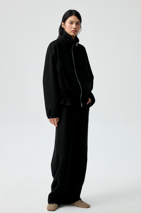 SIMPLE PROJECT RUFFLED HOODIE