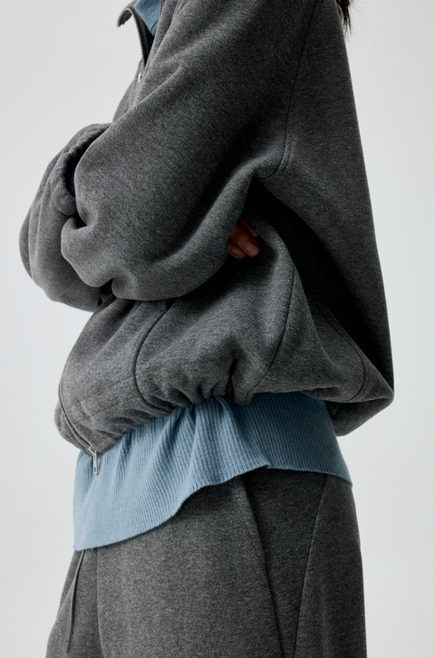 SIMPLE PROJECT RUFFLED HOODIE