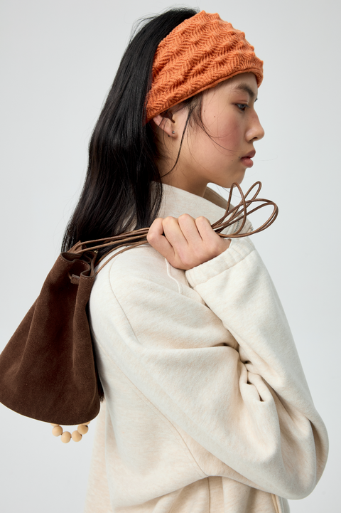 SIMPLE PROJECT SUEDE BUCKET BAG