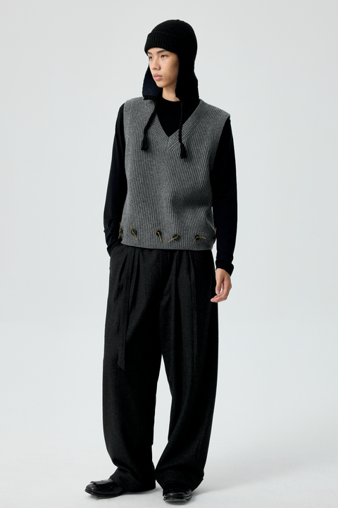 SIMPLE PROJECT RUFFLED TROUSERS