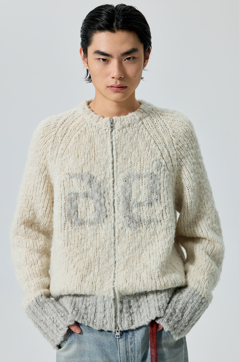 SIMPLE PROJECT COLOR-BLOCK CARDIGAN